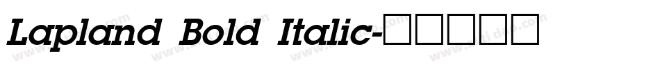 Lapland Bold Italic字体转换